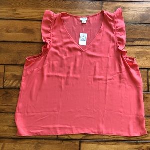 J crew coral blouse size 20 NWT